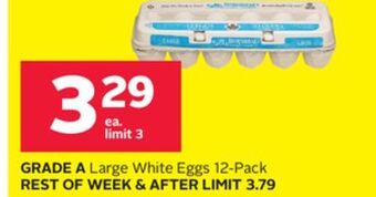 Rexall Grade a large white eggs offer