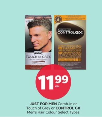 Rexall Just for men comb-in or touch of grey or control gx men's hair colour offer