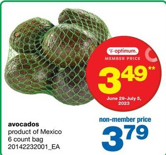 Wholesale Club Avocados, 6 count bag offer