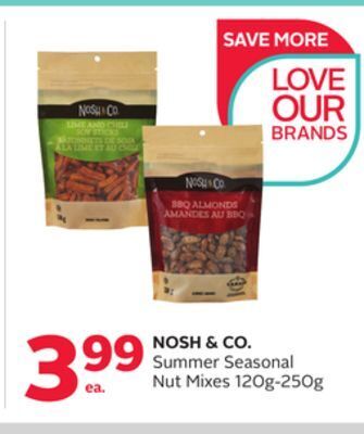 Rexall Nosh & co. summer seasonal nut mixes offer