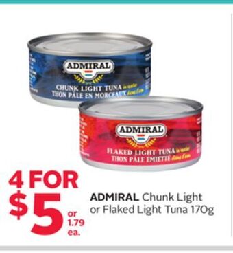 Rexall Admiral chunk light or flaked light tuna offer