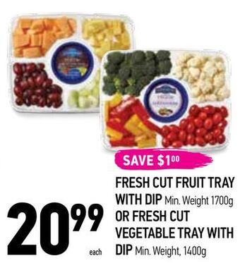 Coppa's Fresh Market Fresh cut fruit tray with dip or fresh cut vegetable tray with dip offer