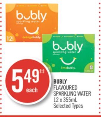 Shoppers Drug Mart Bubly flavoured sparkling water offer