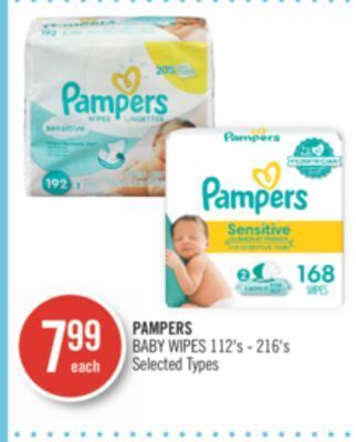 Shoppers Drug Mart Pampers baby wipes offer