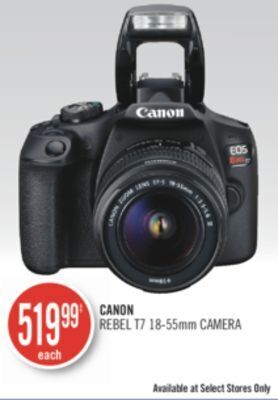 Shoppers Drug Mart Canon rebel t7 18-55mm camera offer
