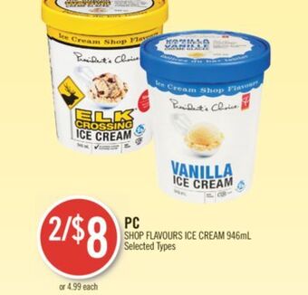 Shoppers Drug Mart Pc shop flavours ice cream offer