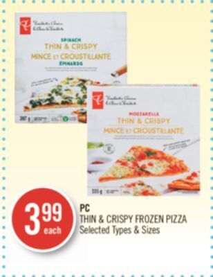 Shoppers Drug Mart Pc thin & crispy frozen pizza offer