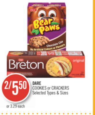 Shoppers Drug Mart Dare cookies or crackers offer