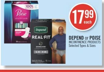 Shoppers Drug Mart Depend or poise incontinence products offer