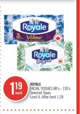 Shoppers Drug Mart Royale facial tissues offer