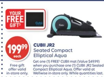 Shoppers Drug Mart Cubii jr2 seated compact elliptical aqua offer