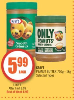 Shoppers Drug Mart Kraft peanut butter offer