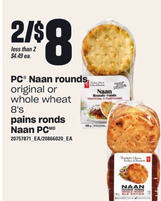 Independent City Market Pains ronds naan pc, 8's offer