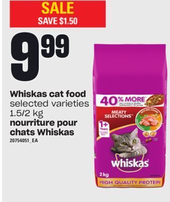 Independent City Market Nourriture pour chats whiskas, 1.5/2 kg offer