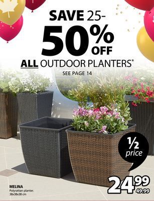 JYSK Melina polyrattan planter offer
