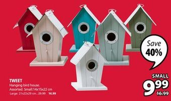 JYSK Tweet hanging bird house offer