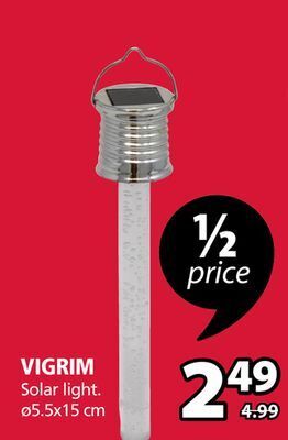 JYSK Vigrim solar light offer