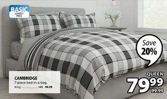 JYSK Cambridge 7-piece bed-in-a-bag offer