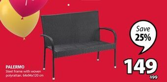 JYSK Palermo polyrattan patio dining bench offer