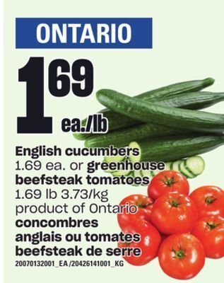 Independent City Market Concombres anglais ou tomates beefsteak de serre offer
