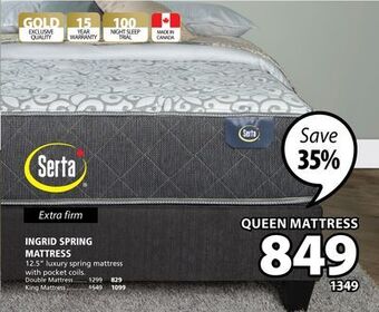 JYSK Ingrid spring mattress offer