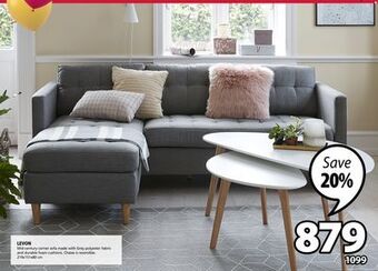 JYSK Levon mid-century corner sofa offer