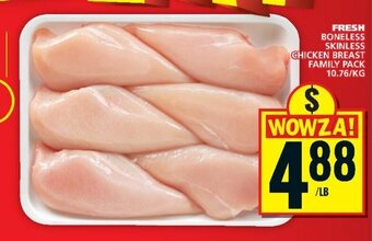 Food Basics FRESH BONELESS SKINLESS CHICKEN BREAST FAMILY PACK offer