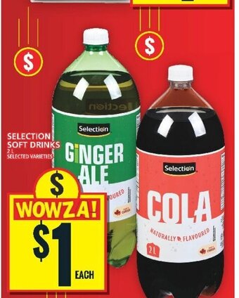 Food Basics SELECTION SOFT DRINKS 2L offer