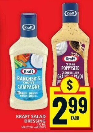 Food Basics KRAFT SALAD DRESSING 475ml offer