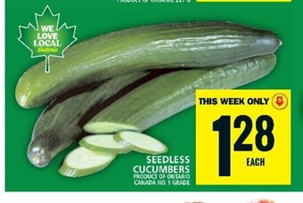 Food Basics SEEDLESS CUCUMBERS offer