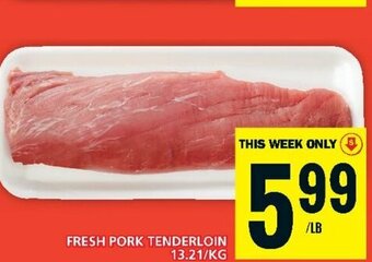 Food Basics FRESH PORK TENDERLOIN offer