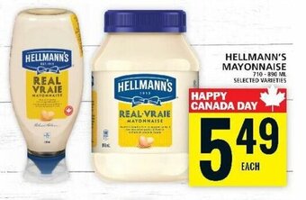 Food Basics HELLMANN'S MAYONNAISE offer
