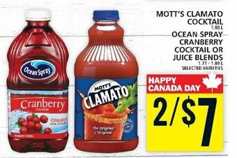 Food Basics MOTT'S CLAMATO COCKTAIL offer