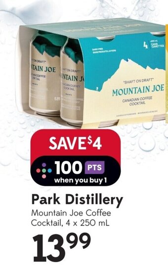 Sobeys Park Distillery Mountain Joe Coffee Cocktail, 4 x 250 mL offer