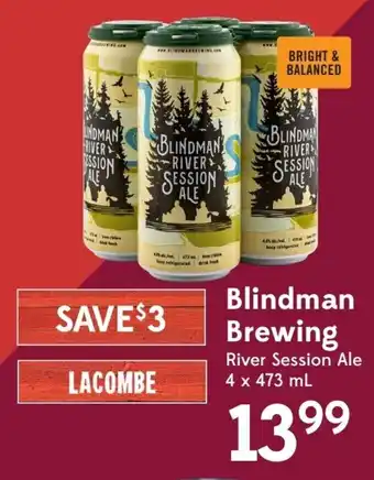 Sobeys Blindman Brewing River Session Ale 4 x 473ml offer