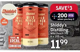 Sobeys Shiddy's Distilling Wild Peach Pie 4 x 355 mL offer