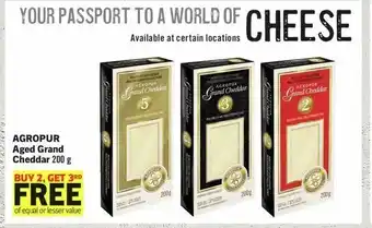 IGA AGROPUR Aged Grand Cheddar 200 g offer