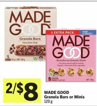 IGA MADE GOOD Granola Bars or Minis 120g offer