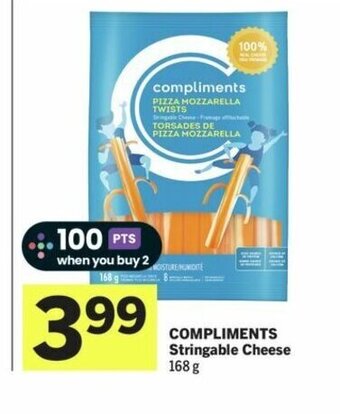 IGA COMPLIMENTS Stringable Cheese 168 g offer