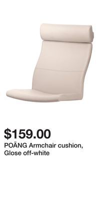 IKEA Poäng armchair cushion, glose off-white offer