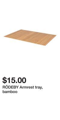 IKEA Rödeby armrest tray, bamboo offer