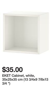 IKEA Eket cabinet, white, 35x25x35 cm (13 3/4x9 7/8x13 3/4 ) offer