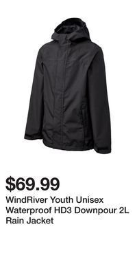 Mark's Windriver youth unisex waterproof hd3 downpour 2l rain jacket offer
