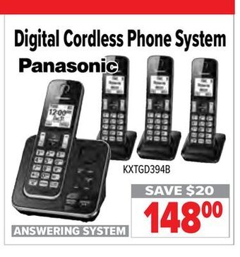 2001 Audio Video Panasonic digital cordless phone system offer