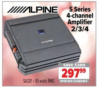 2001 Audio Video Alpine s series 4-channel amplifier 2/3/4 offer