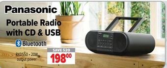 2001 Audio Video Panasonic portable radio with cd & usb offer