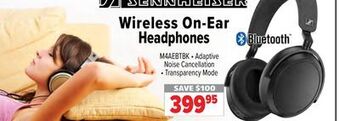2001 Audio Video Sennheiser wireless on-ear headphones offer