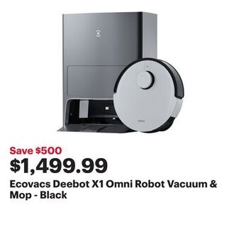 Best Buy Ecovacs deebot x1 omni robot vacuum & mop - black offer
