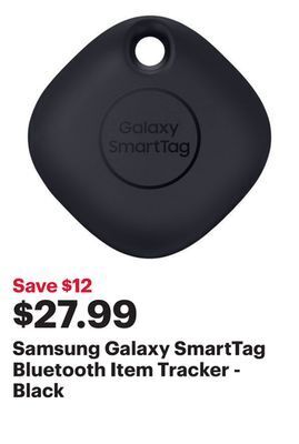 Best Buy Samsung galaxy smarttag bluetooth item tracker - black offer