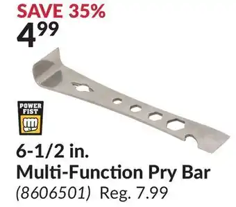 Princess Auto Power fist 6-1/2 in. multi-function pry bar offer